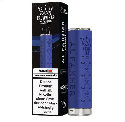 Al Fakher Mini Pod-System 3k with blue design and packaging.