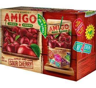 Amigo Cherry 200ML Einweg Flasche mit fruchtigem Kirschgeschmack und spritziger Kohlensäure