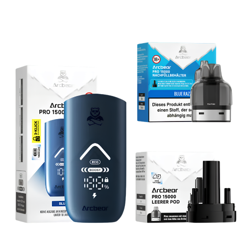 Arcbear Pro Set Blue Razz 15k 18 plus Produktset