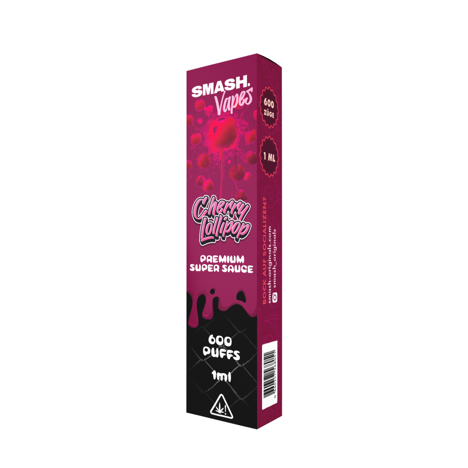 SMASH V2 10-OH-HHC Vape Cherry Lollipop 1ml packaging