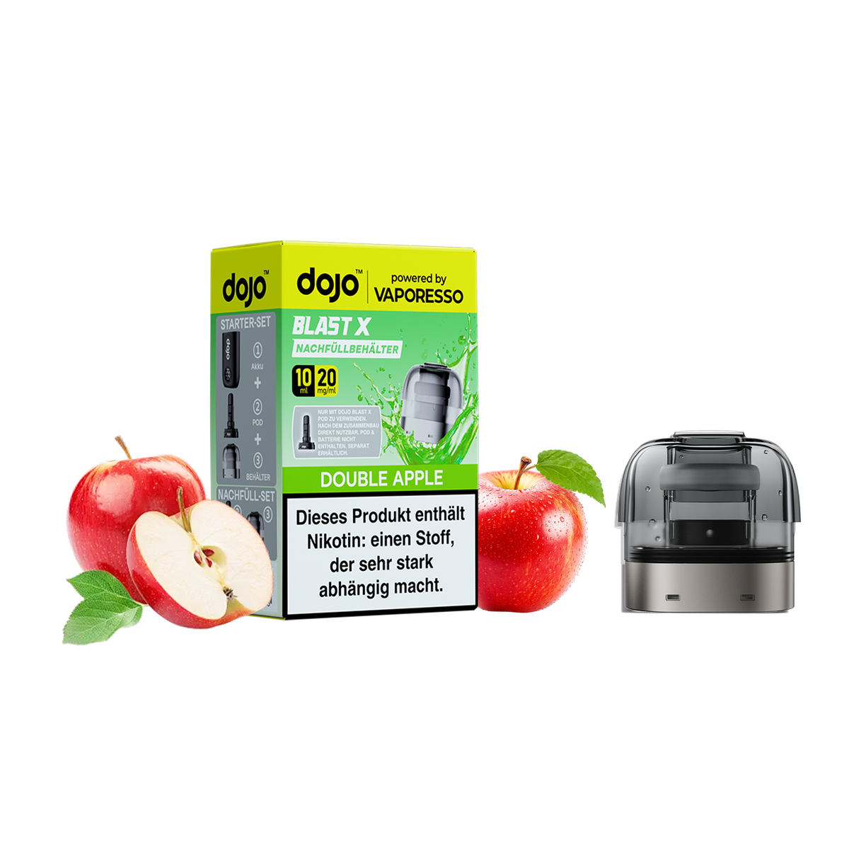 Dojo - Blast X Pod - Double Apple 10ml inkl. Refill Container Produktbild