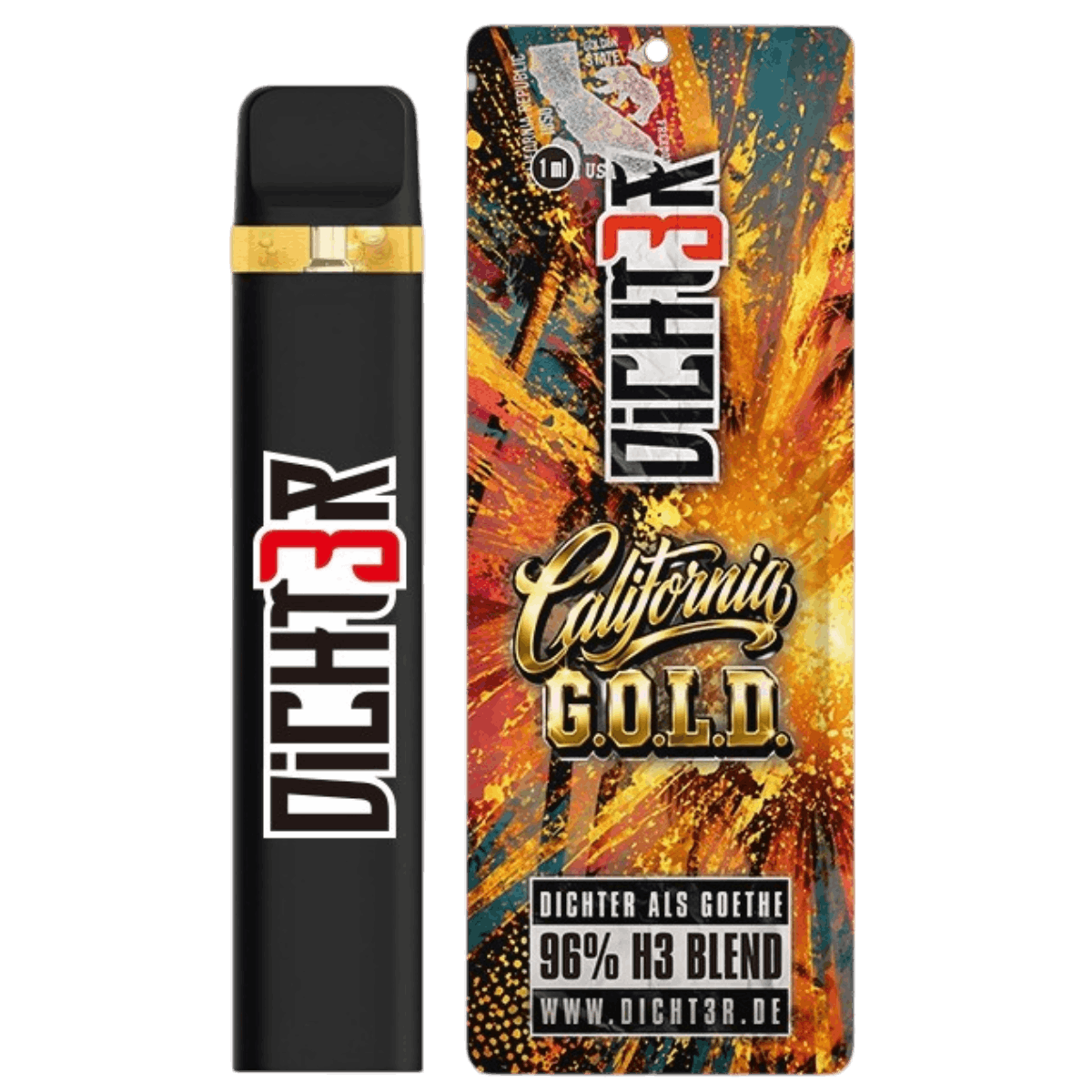 Dichter H3 Superior Vapes 96% Blend - California G.O.L.D. 1ml 18 plus Produkt