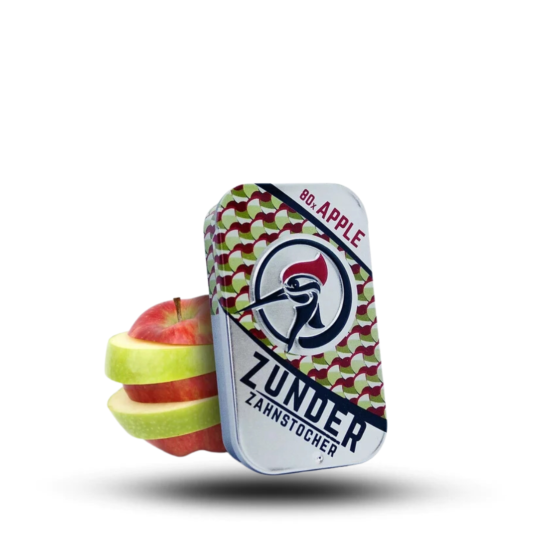 Zahnstocher mit Apfelgeschmack, 80 Stück, frischer Atem.