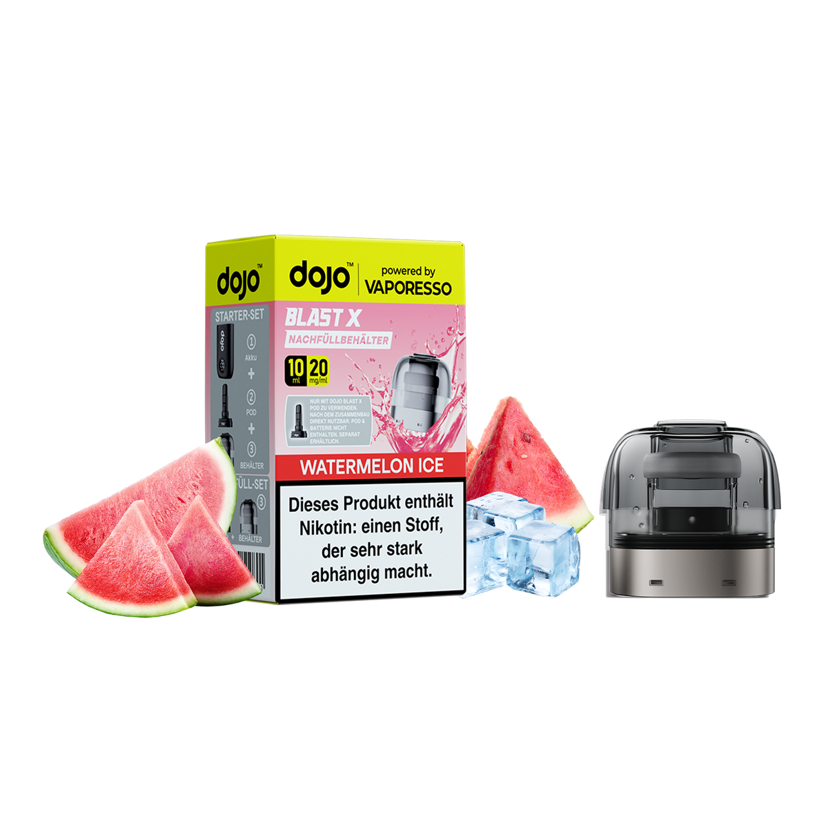Dojo - Blast X Pod - Watermelon Ice 10ml inkl. Refill Container Produktbild