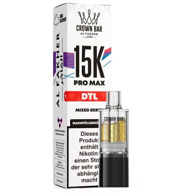 Al Fakher 15K Pro Max pod-system with tax banderole displayed on black background