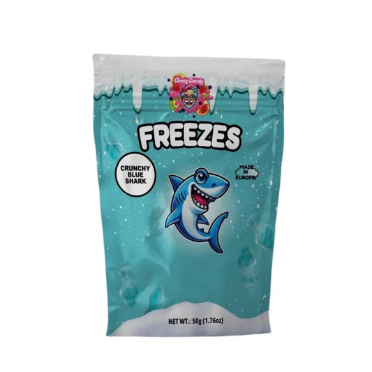 Chaos Candy Freeze Dried Crunchy Blue Shark candy in blue packaging