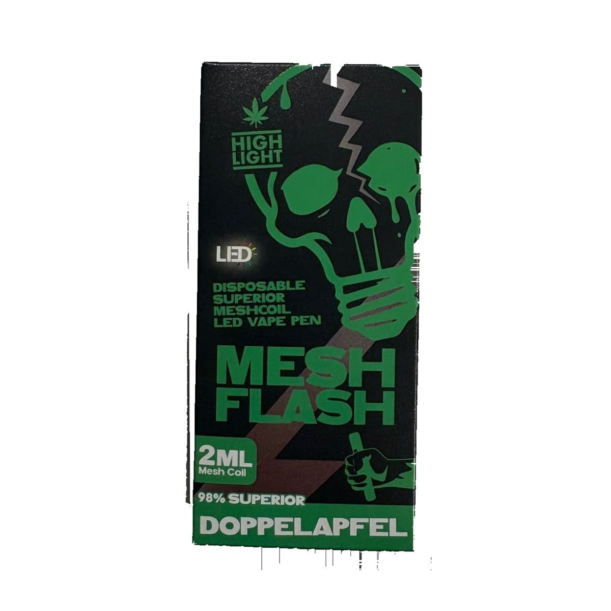 High Light Mesh Flash Doppelapfel – Superior Mesh LED Einweg-Vape 2 ml, 18+
