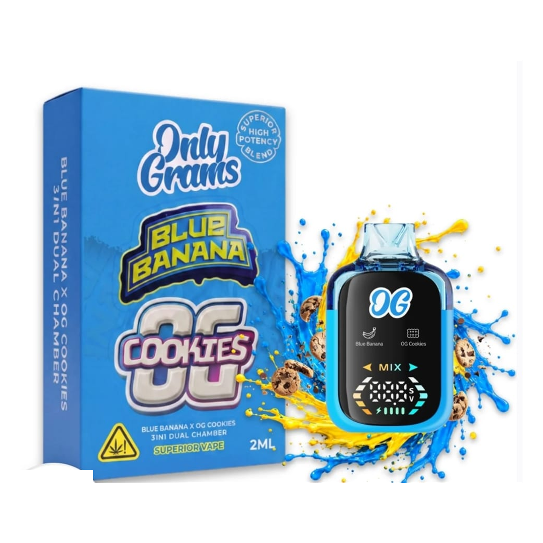 Only Grams Blue Banana x OG Cookies – TAC Dual Chamber Vape 2 ml, 18+