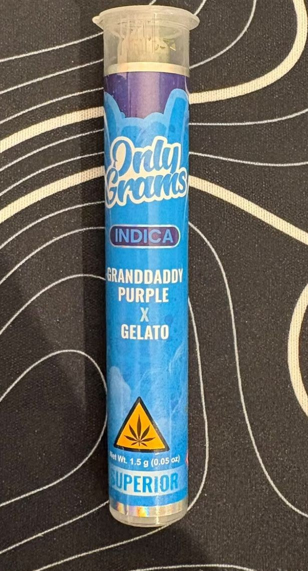 Only Grams Pre-Roll Granddaddy Purple x Gelato Indica 1,5g