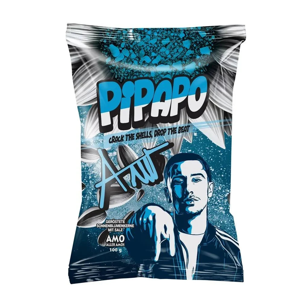 Pipapo Sonnenblumenkerne Taco 100g pack with spicy taco seasoning design.