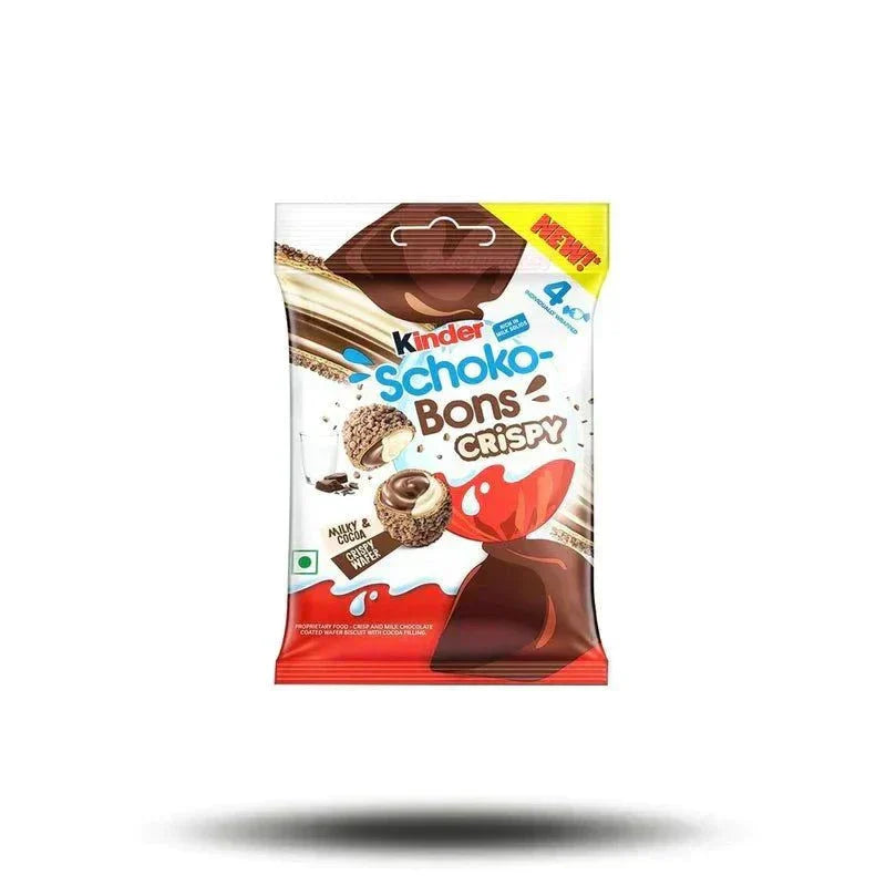 Kinder Schoko-Bons Crispy 22,4 g Verpackung mit leckeren Schokoladenbonbons
