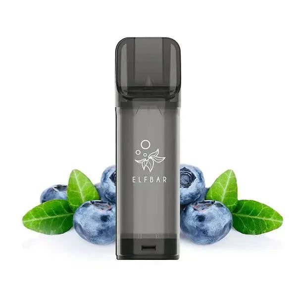 Elfbar Pods with blueberries and leaves, 20mg/ml nicotine, 2x2ml capacity.