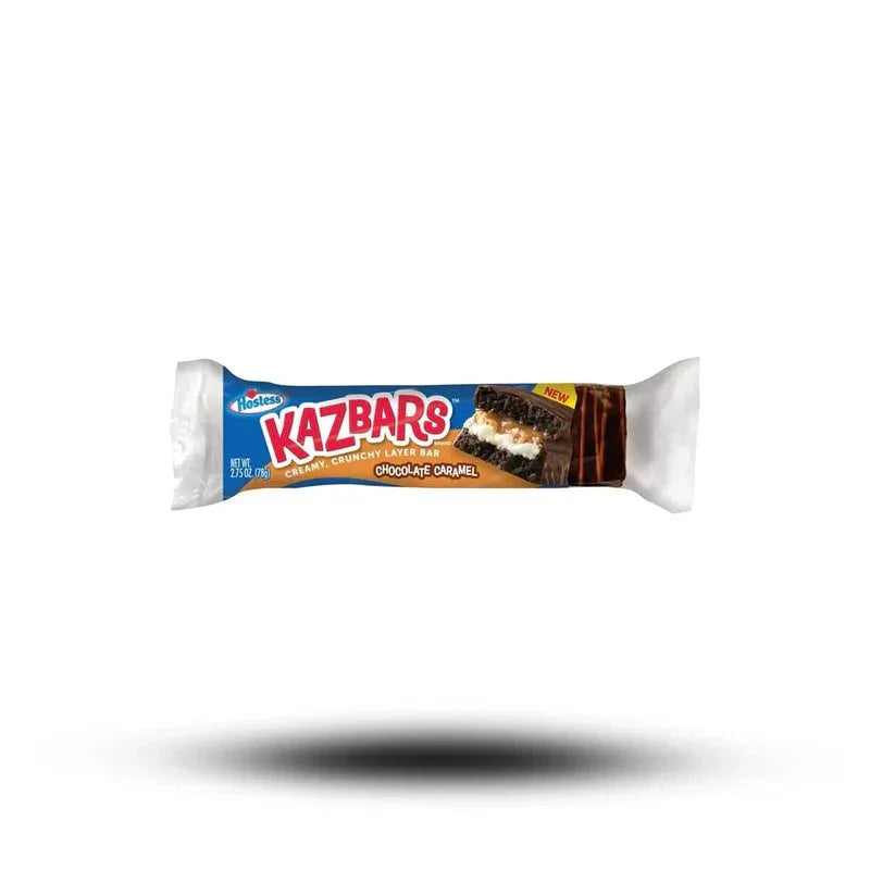 Hostess Kazbars Chocolate Caramel 284g snack bar in packaging.