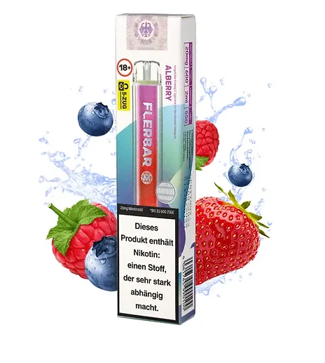Flerbar Vapes 600er with 600 puffs, 500mAh battery, 20mg nicotine, disposable e-shisha.