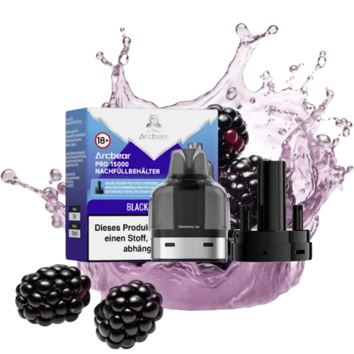 Arcbear Pro Pods Blackberry Ice Verpackung mit schwarzen Pods