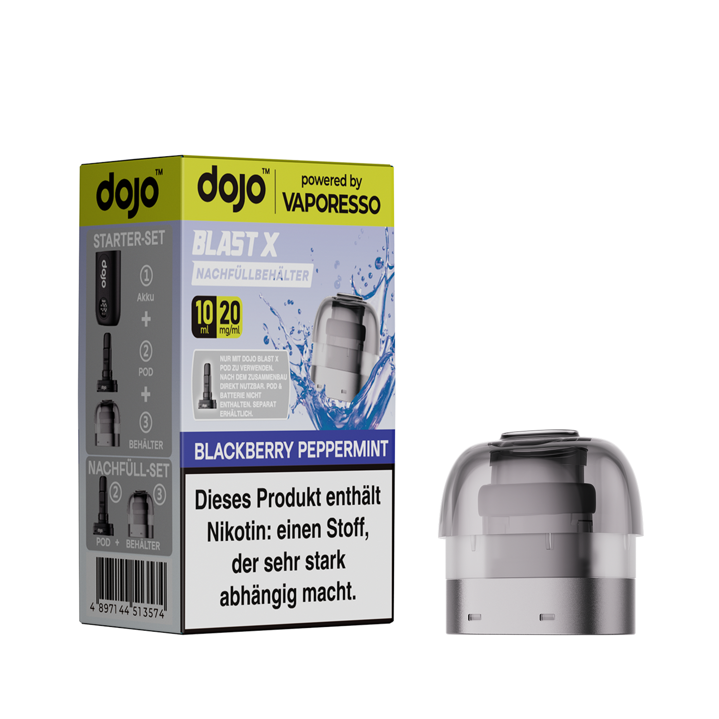 Dojo - Blast X Pod - Blackberry Peppermint inkl. Refill Container Produktbild