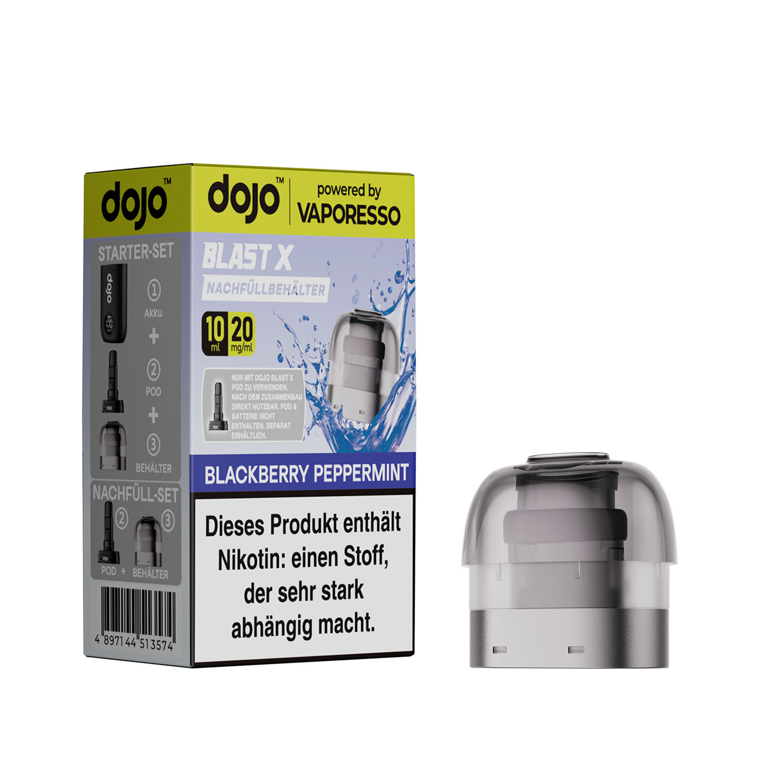 Dojo - Blast X Pod - Blackberry Peppermint inkl. Refill Container Produktbild
