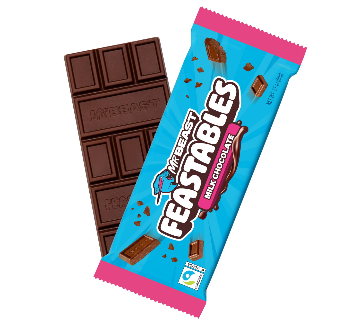 Feastables MrBeast Milk Chocolate 60g Produktbild bei SugarSon