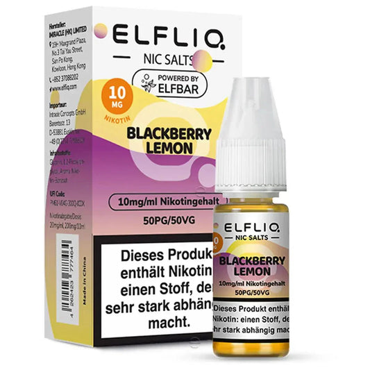 Bottle of Elfliq Liquid by Elfbar 20mg/ml e-liquid for vaping
