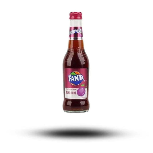 Fanta Sour Plum 275ml bottle with unique sweet and sour plum flavor.