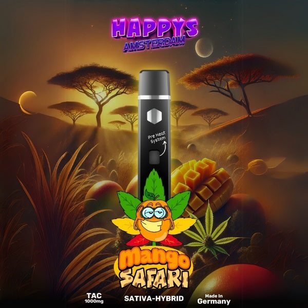 Happy's Amsterdam TAC Vape - Mango Safari Sativa-Hybrid Produktbild bei SugarSon