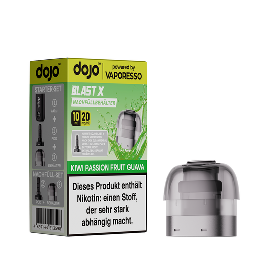 Dojo - Blast X Pod - Kiwi Pasion Fruit Guava inkl. Refill Container Produktbild