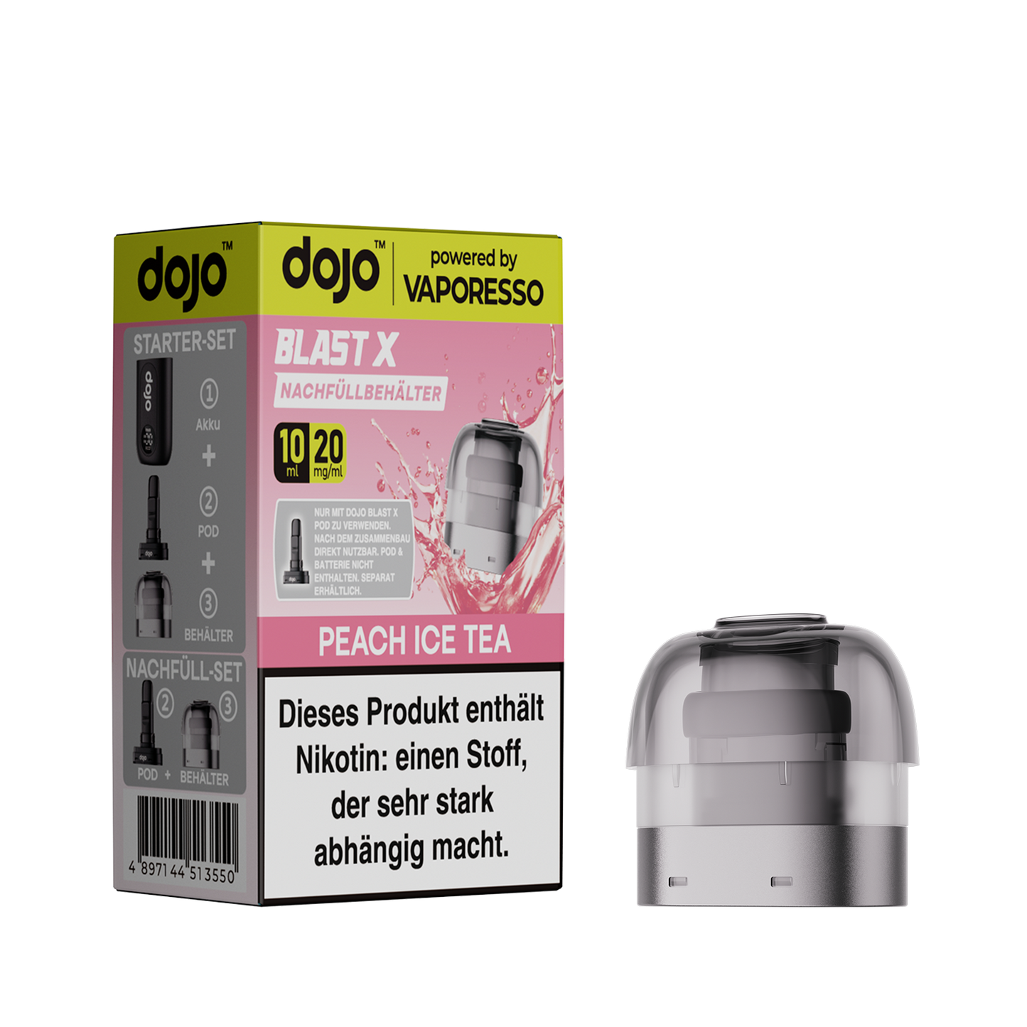 Dojo - Blast X Pod - Peach Ice Tea inkl. Refill Container Produktbild
