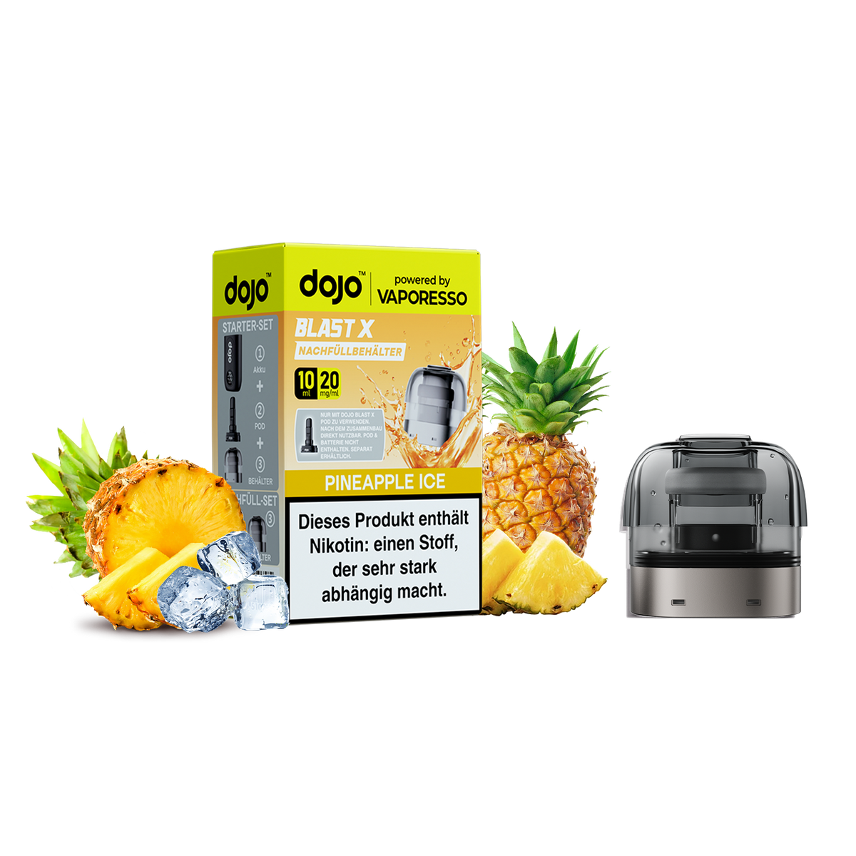 Dojo - Blast X Pod - Pineapple Ice 10ml inkl. Refill Container Produktbild