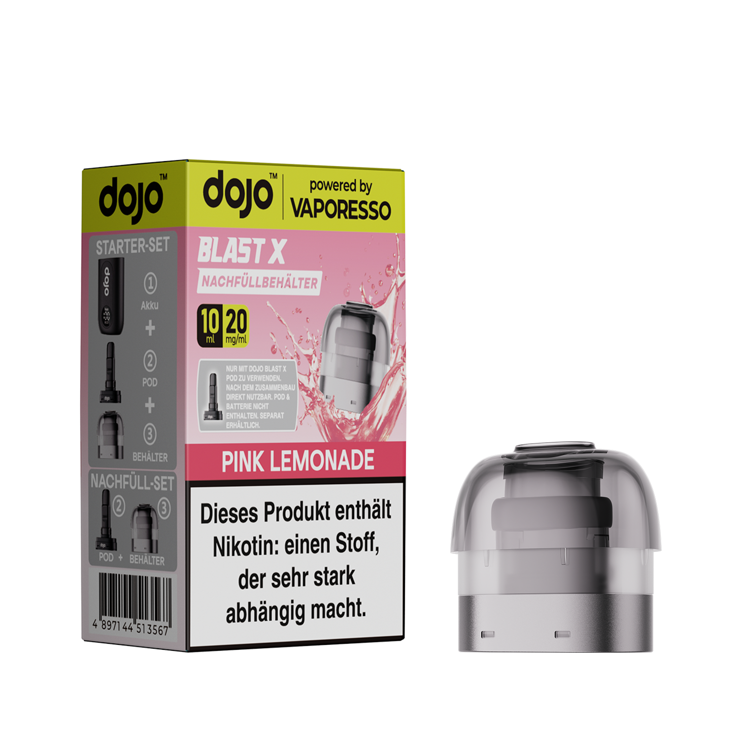 Dojo - Blast X Pod - Pink Lemonade inkl. Refill Container Produktbild