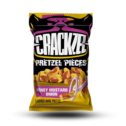 CRACKZEL Honey Mustard Onion snack pack, 85g.