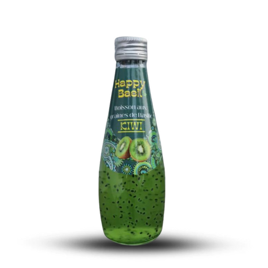 HAPPY BASIL Kiwi-Getränk 290ml Mehrwegflasche mit natürlichem Kiwi-Geschmack.