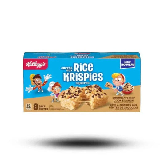 Rice Krispie Square Chocolate Chip Cookie Dough bars packaging.