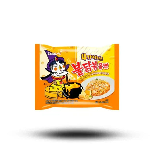 Samyang Buldak Quattro Cheese instant ramen 145g packaging.