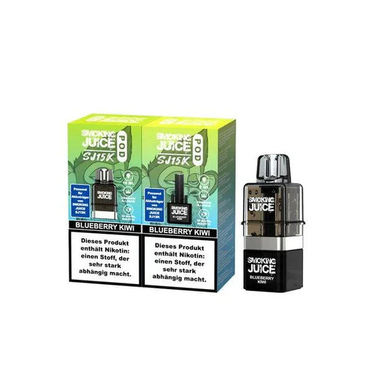 Smoking Juice Pod 15k with tax banderole packaging close-up