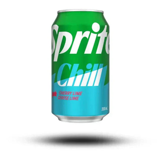 Sprite Chill Cherry Lime 355ml drink can with cherry-lime flavor.