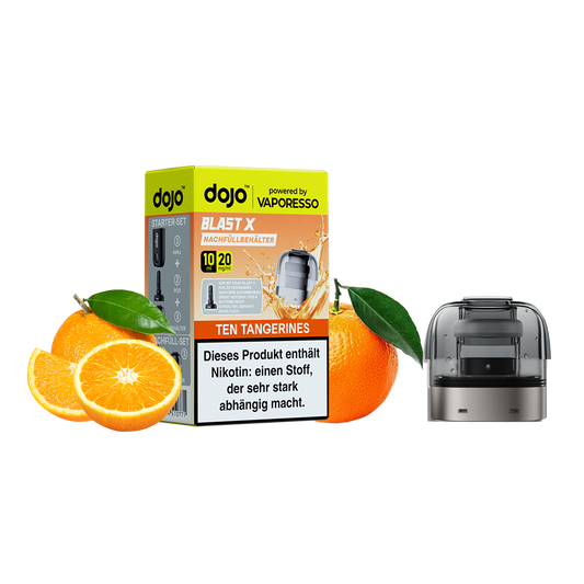 Dojo - Blast X Pod - Ten Tangerines 10ml inkl. Refill Container Produktbild