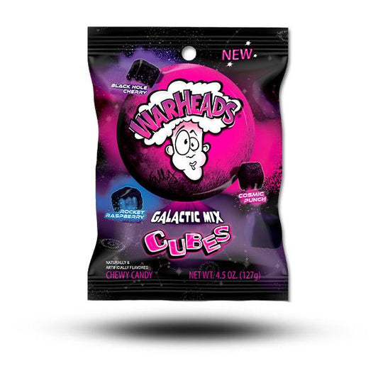 Warheads Galactic Cubes candy pack 99g colorful sour cubes