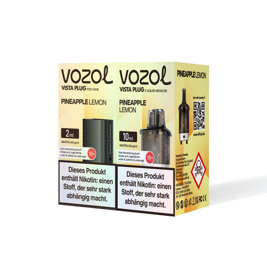 Vozol Vista Plug Pods 15,000 Züge Einweg POD 20mg/ml mit Steuerbanderole Verpackung