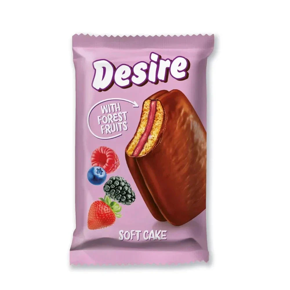 Desire Soft Cake with forest fruits topping and soft texture