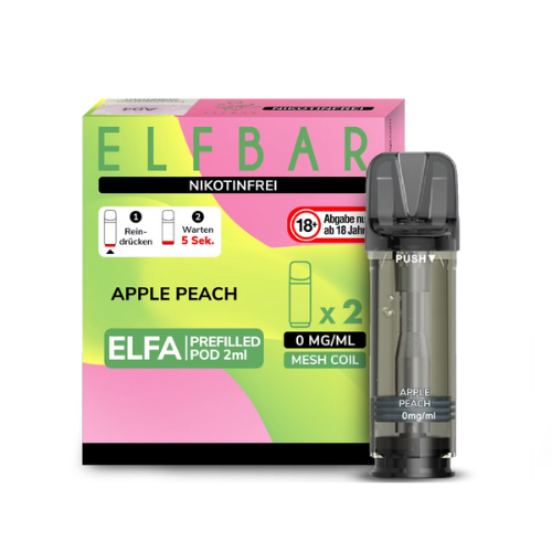 Elfbar Pods 2x2ml pack showing two vape pods for Elfbar device