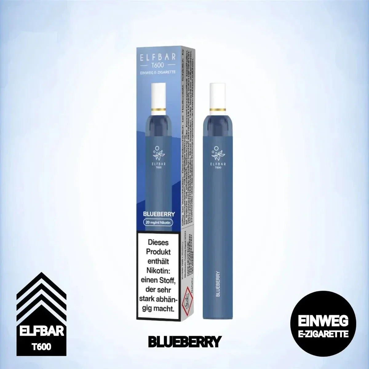 Elfbar T600 Einweg vape device on white background