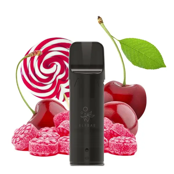Elfbar Pods 2x2ml Prefilled Nicotine Pods with Cherry and Candy Flavor Design