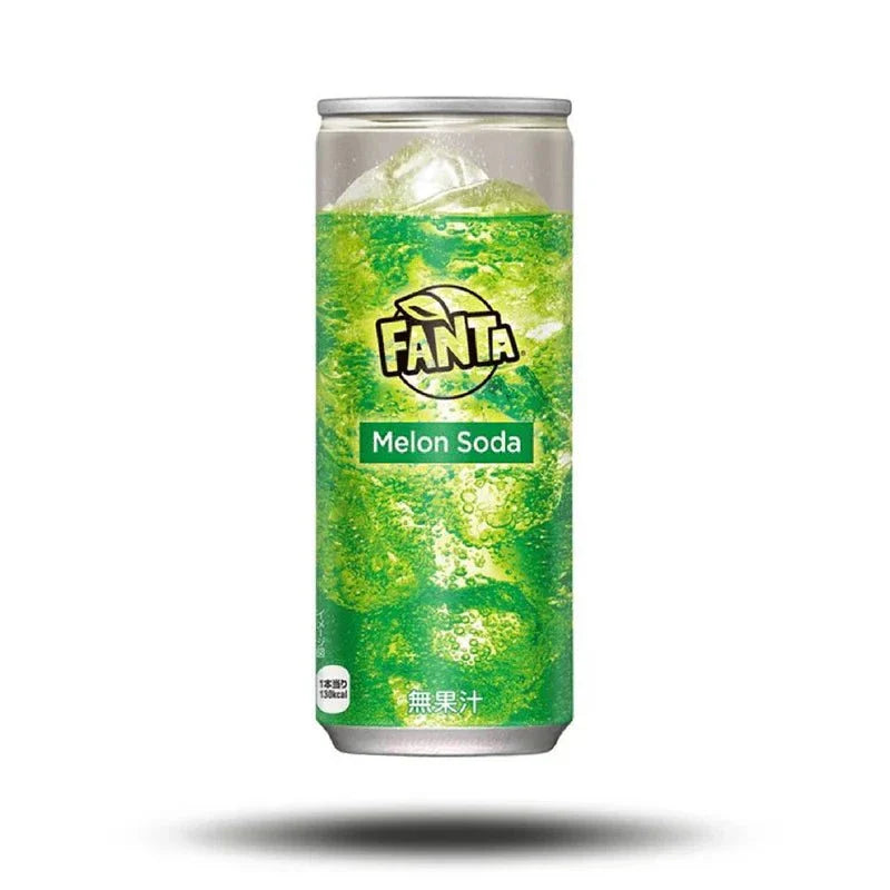 Japan Fanta Soda Melon 250ml can, sweet and fruity carbonated beverage from Japan.