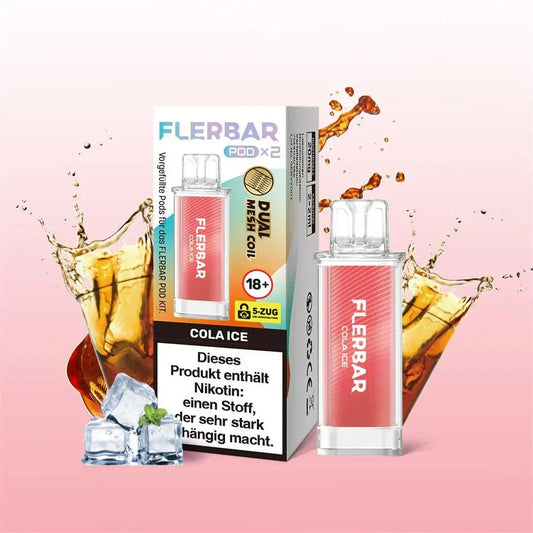 Flerbar Pod System sleek vape device with cartridge and LED indicator