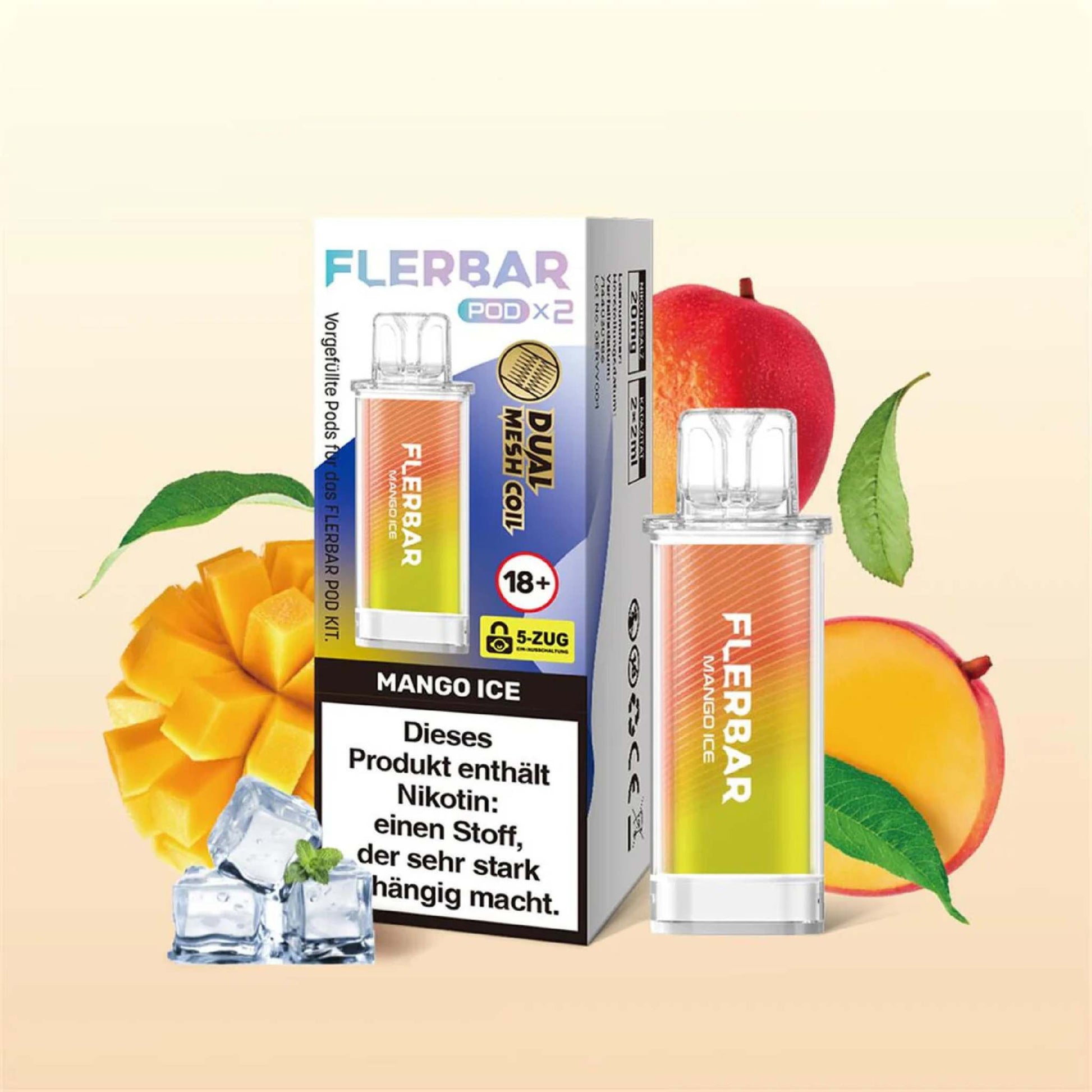 Flerbar Pod System sleek black vape device on white background