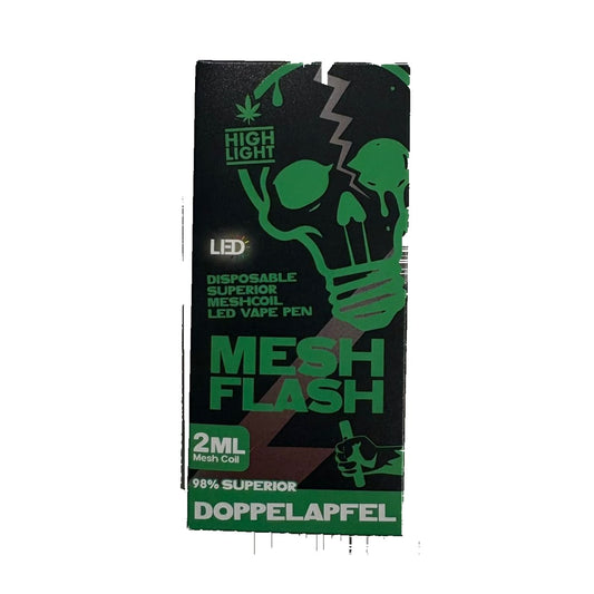 High Light Mesh Flash Doppelapfel – Superior Mesh LED Einweg-Vape 2 ml, 18+
