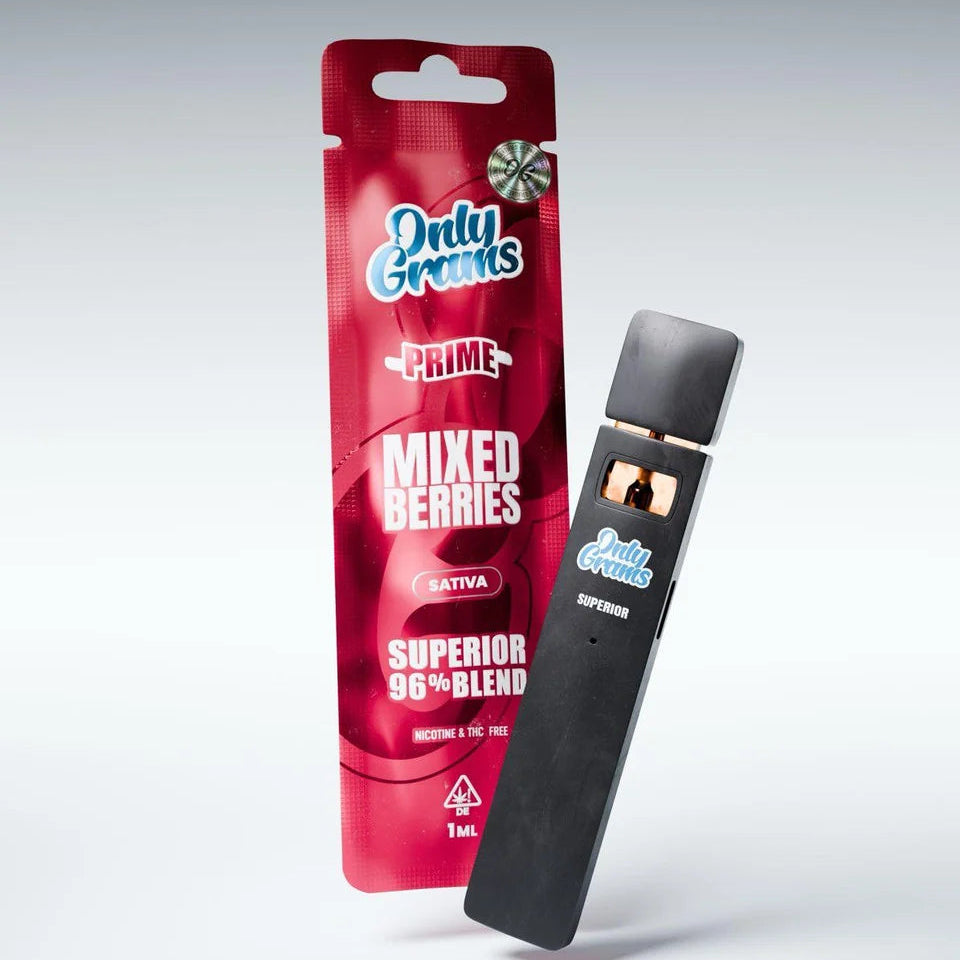 Only Grams Prime Vape - Mixed Berries (Sativa) 1ml
