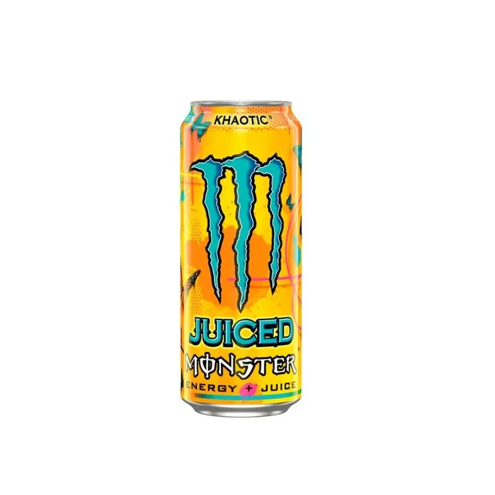Monster Khaotic 500ml energy drink can with deposit label