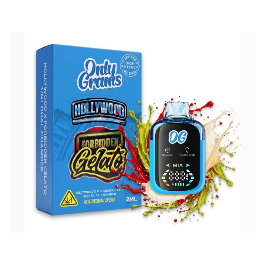 Only Grams Hollywood x Forbidden Gelato – TAC Dual Chamber Vape 2 ml, 18+