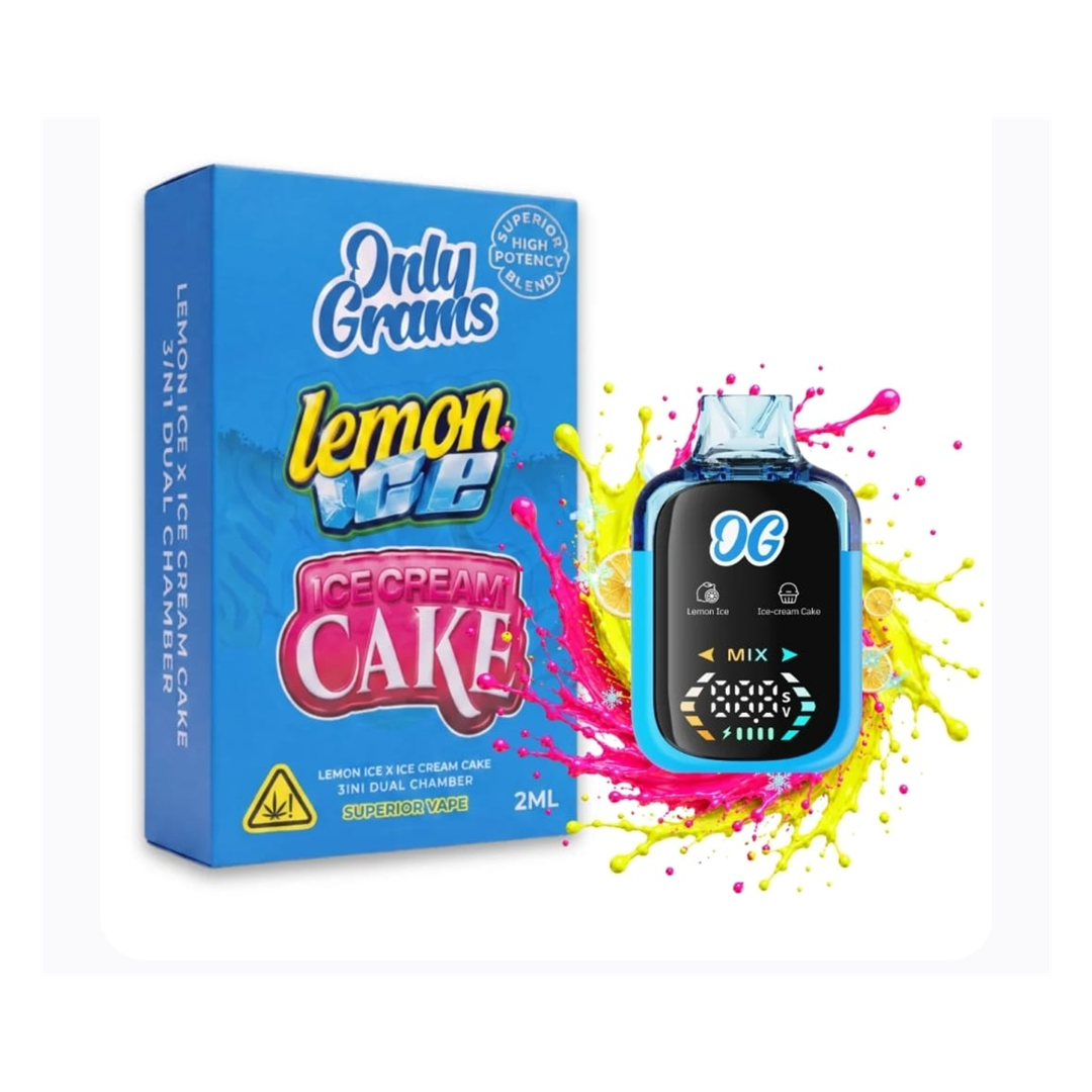 Only Grams Lemon Ice x Ice Cream Cake – TAC Dual Chamber Vape 2 ml, 18+